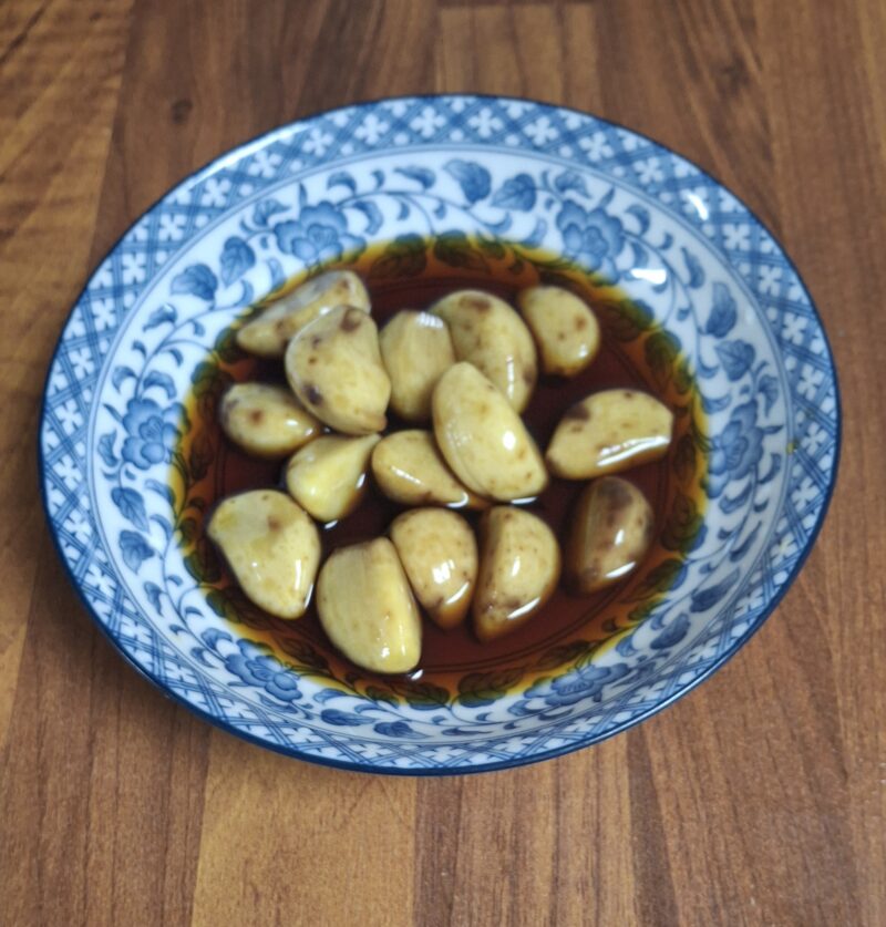 마늘장아찌 담그는 법 완성된 마늘장아찌 모습